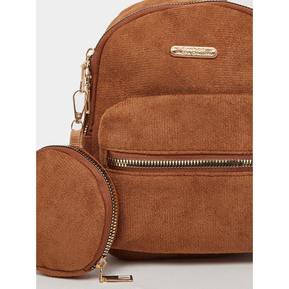 Styli Metal Patch Detail Backpack with Coin Pouch-women-bagsandwallets-backpacks-image-3