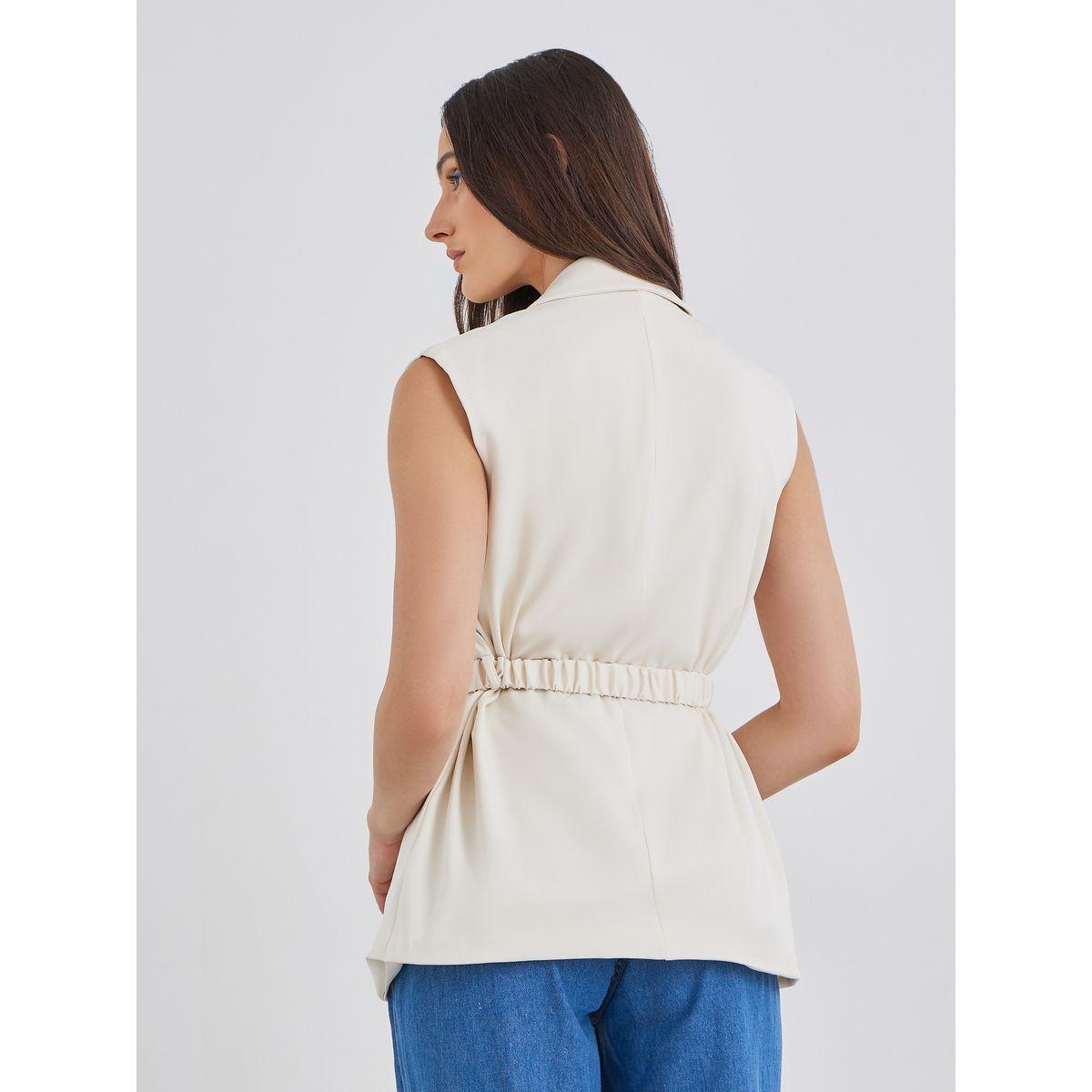 بليزر طويل بدون أكمام مع تفاصيل حزام-women-clothing-coatsandjackets-blazers-image-5