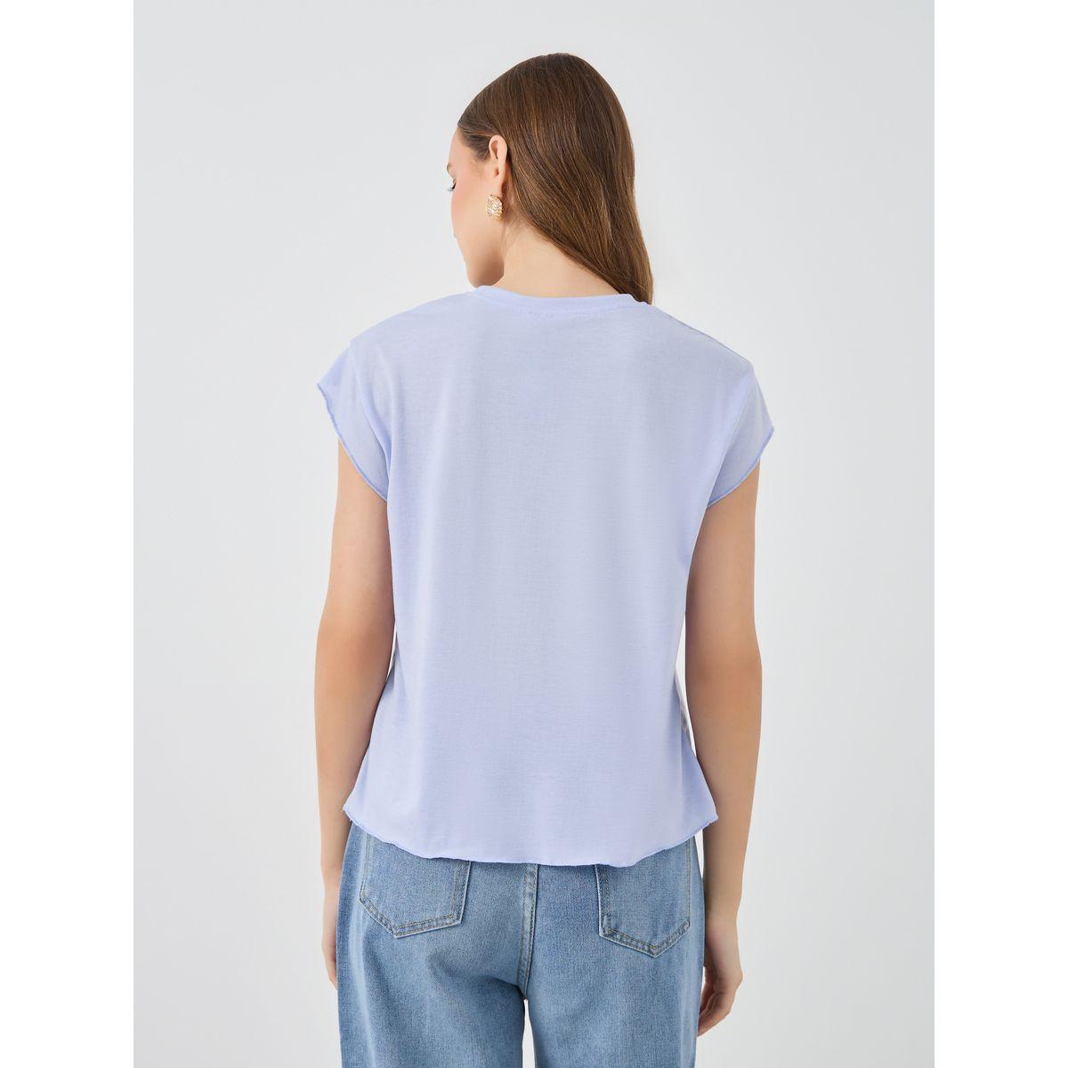 Styli Solid Round Neck Regular Fit T-Shirt-women-clothing-tshirts-image-4