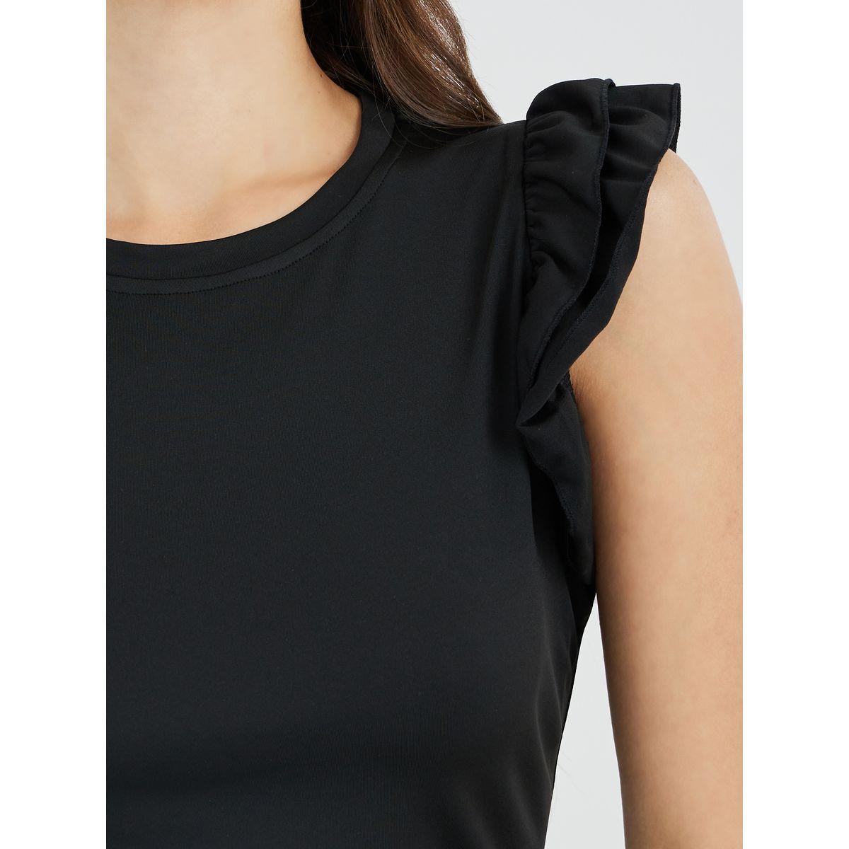 Styli Ruffled Sleeve Round Neck T-Shirt-women-clothing-tshirts-image-3