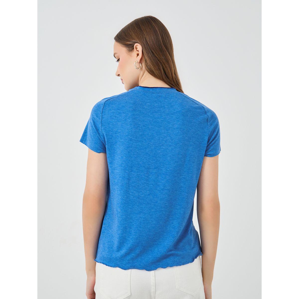 Styli Solid Short Sleeve T-Shirt-women-clothing-tshirts-image-4