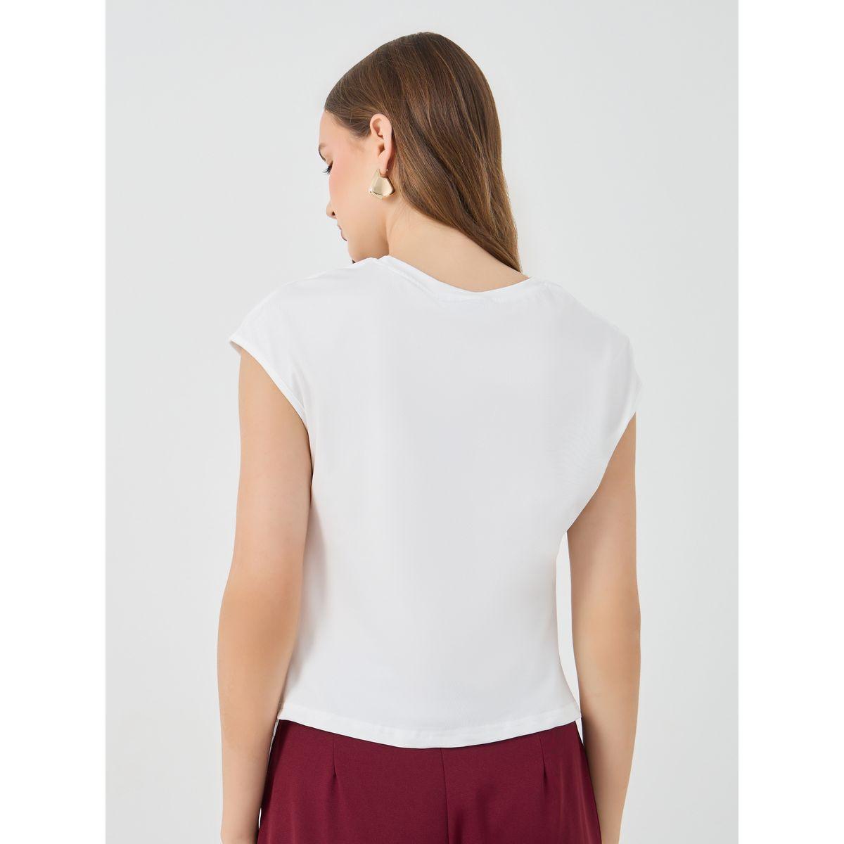 تيشيرت سادة بياقة غير متماثلة الطول-women-clothing-tshirts-image-4