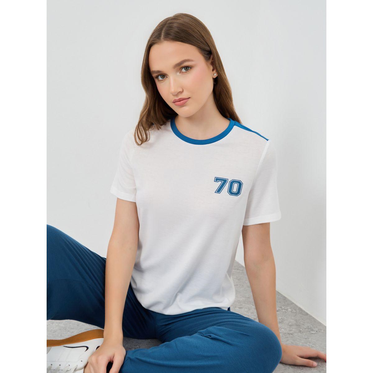Styli Slogan Print Round Neck T-Shirt-women-clothing-tshirts-image-1
