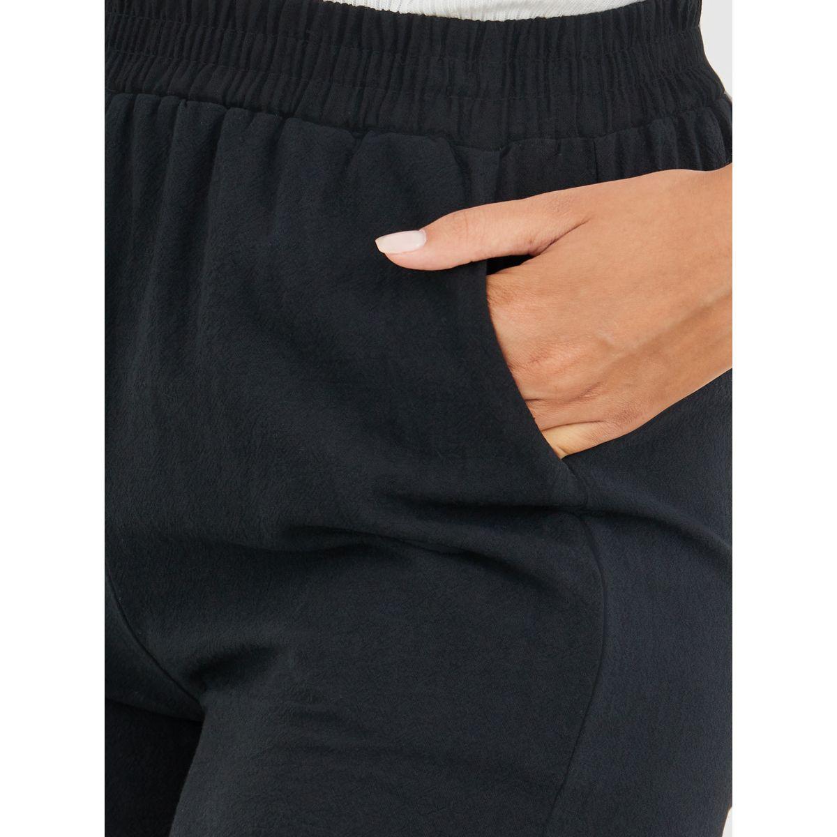 Styli Solid Mid Rise Loose Fit Shorts-women-clothing-bottoms-shorts-image-3