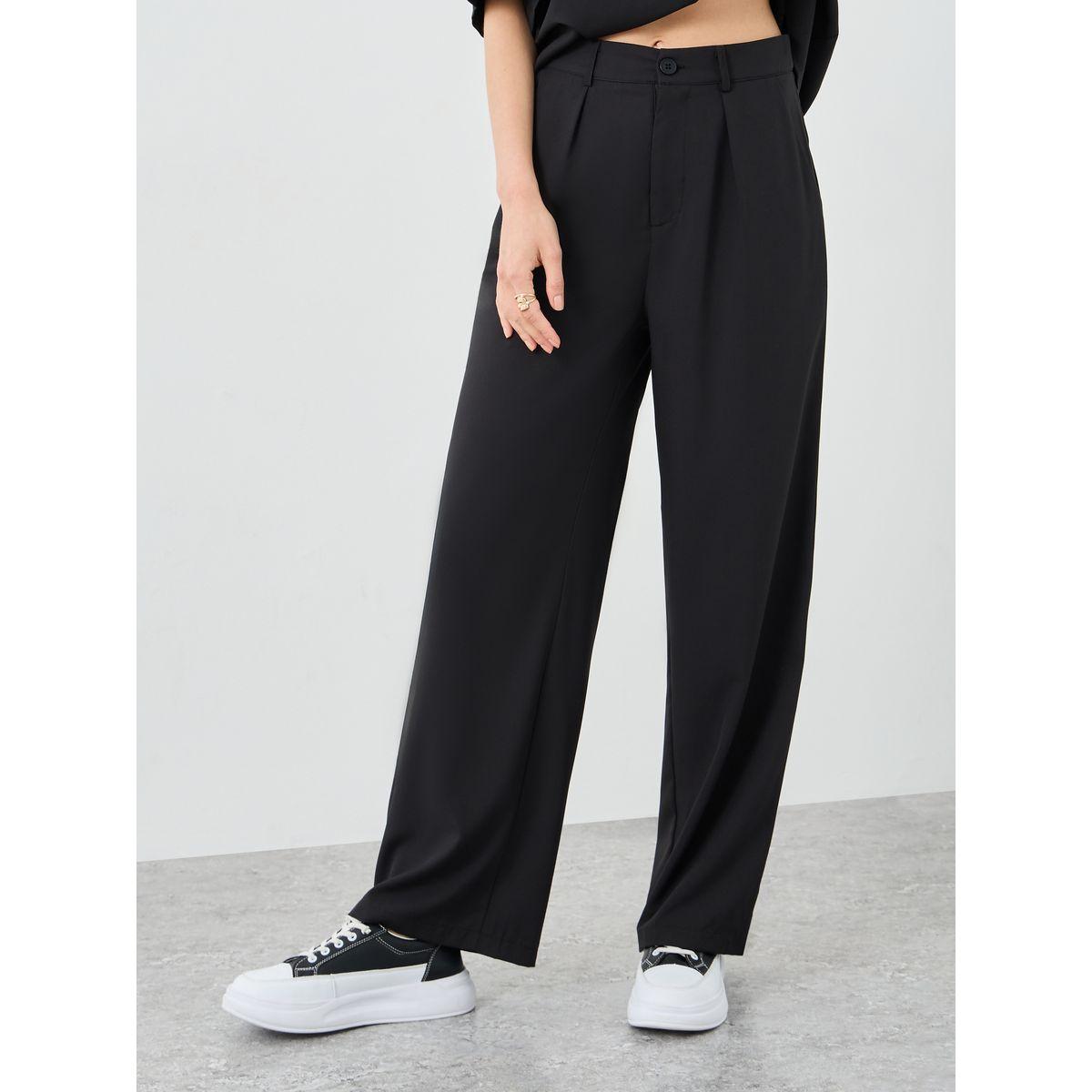 Styli Solid Pocket Short Sleeve Shirt and Pants Co-Ords-women-clothing-coordsets-image-5