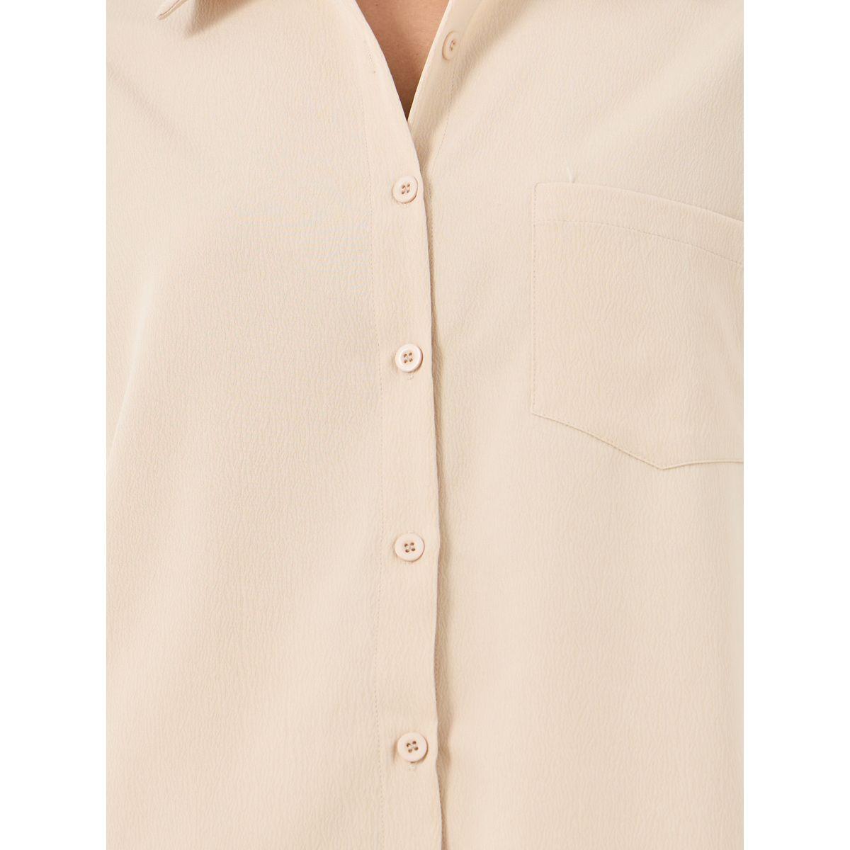 Styli Beige Relaxed Fit Shirt and Pants Co-Ords-women-clothing-coordsets-image-3