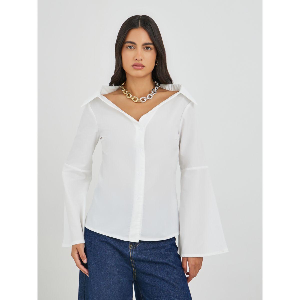 بلوزة بأكتاف مكشوفة وأزرار-women-clothing-shirtsandblouses-shirts-image-1