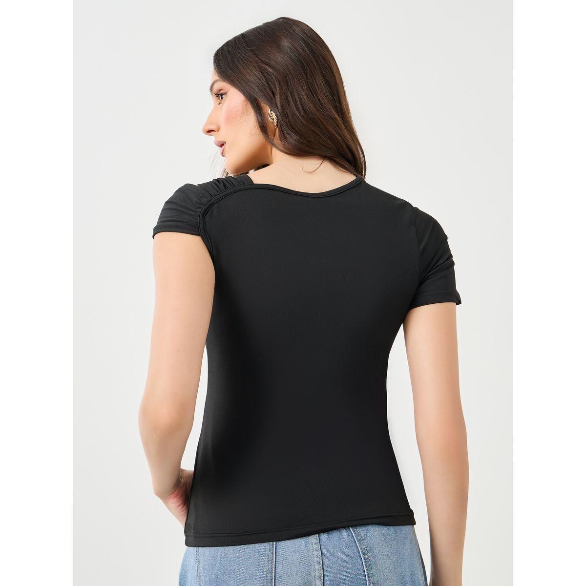 بلوزة محبوكة بتفاصيل عقدة-women-clothing-tshirts-image-4