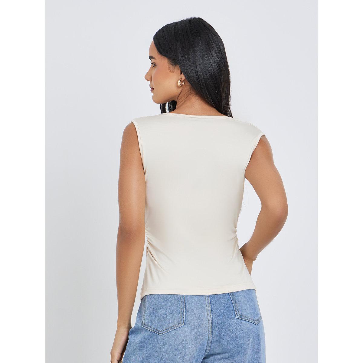 بلوزة بلا أكمام مع خصر بتفاصيل مُجمعة-women-clothing-shirtsandblouses-blouses-image-1