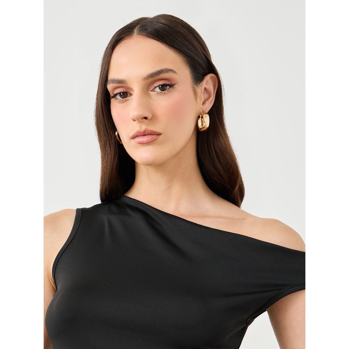 Styli One Shoulder Asymmetric Hem Knit Top-women-clothing-tshirts-image-3
