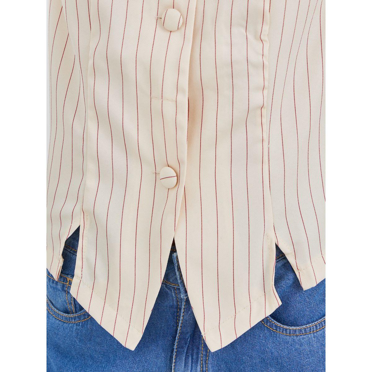Styli Striped Front Button Waistcoat-women-clothing-coatsandjackets-waistcoats-image-4