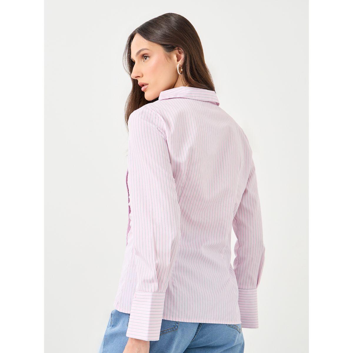 بلوزة مخططة بياقة غير متماثلة-women-clothing-shirtsandblouses-shirts-image-5