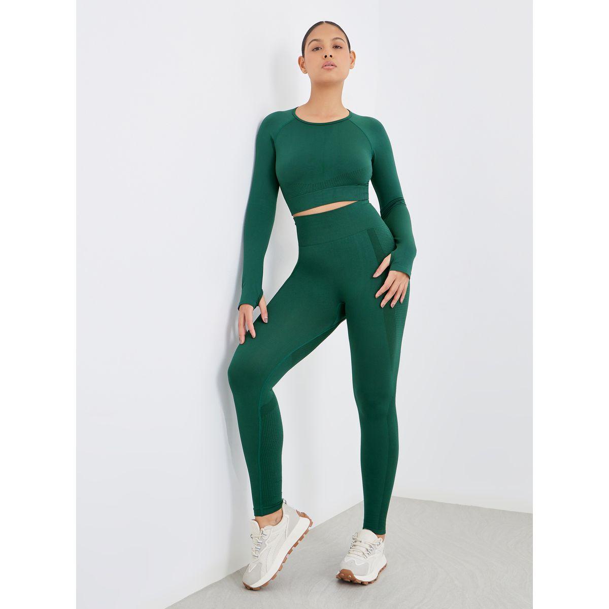 مجموعة من ليقنز وبلوزة قصيرة بأكمام طويلة-women-clothing-sportswearandactivewear-trackpantsandtracksuits-image-1