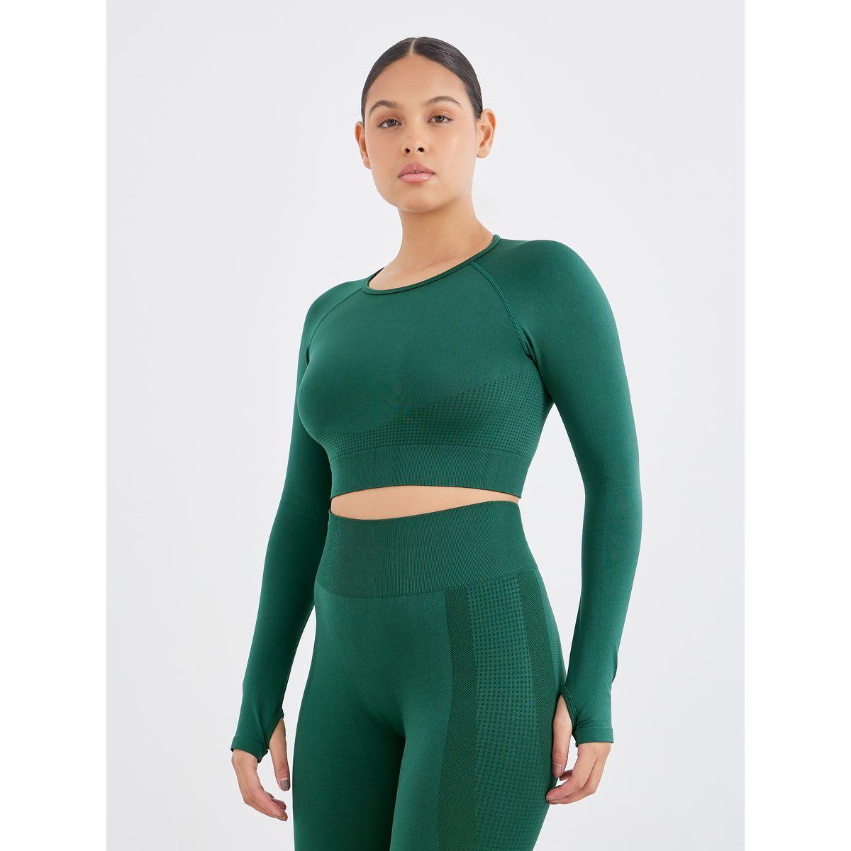 مجموعة من ليقنز وبلوزة قصيرة بأكمام طويلة-women-clothing-sportswearandactivewear-trackpantsandtracksuits-image-2