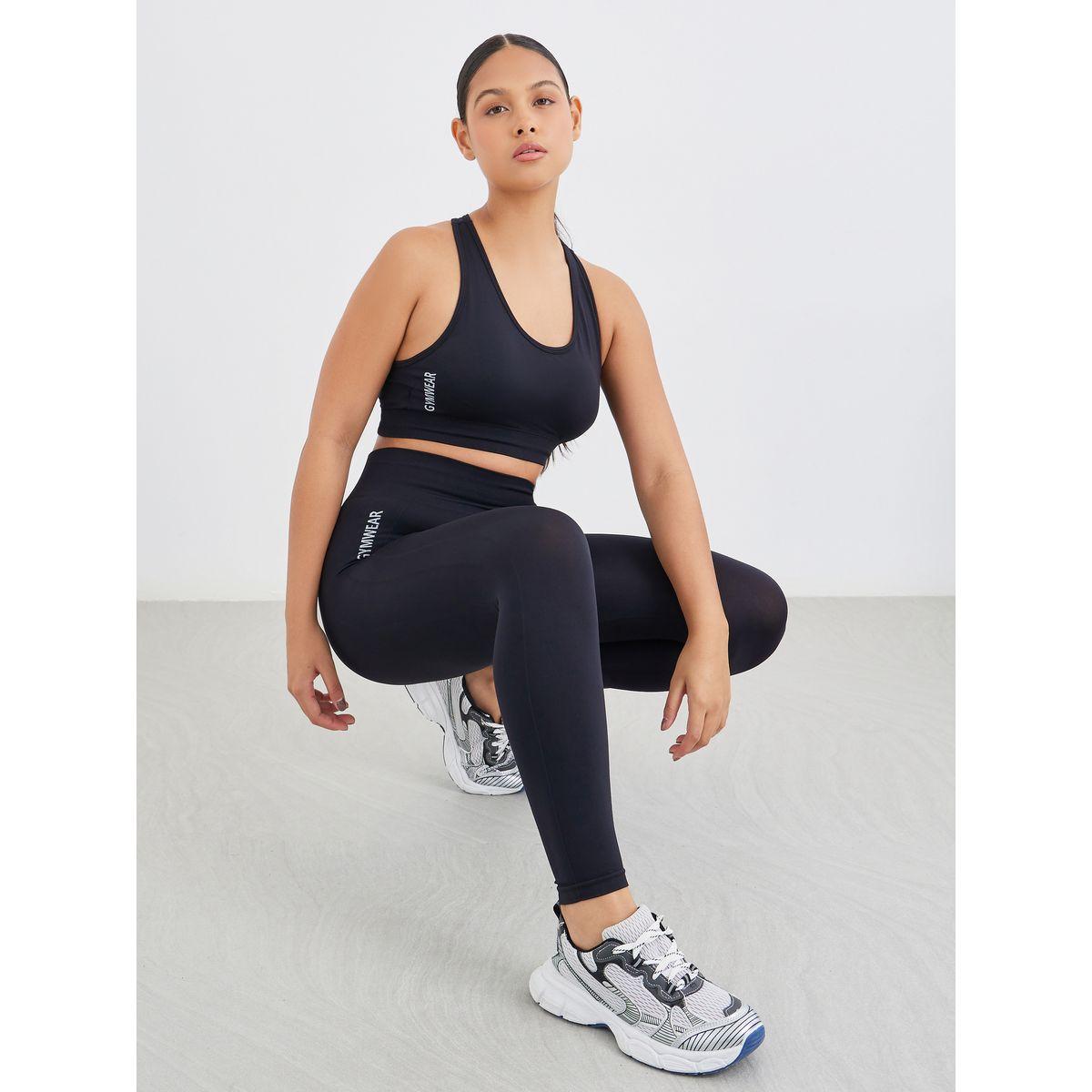 مجموعة من ليقنز مع صدرية بتفاصيل كتابة-women-clothing-sportswearandactivewear-trackpantsandtracksuits-image-1