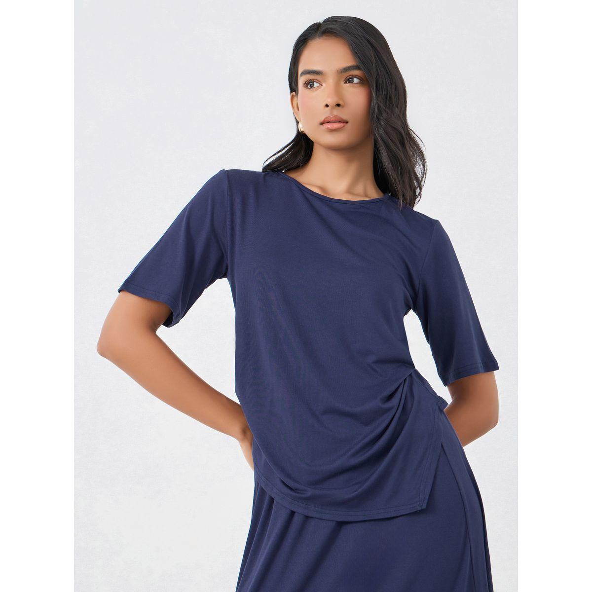 طقم منسق من تنورة وبلوزة بحافة غير متماثلة-women-clothing-coordsets-image-2