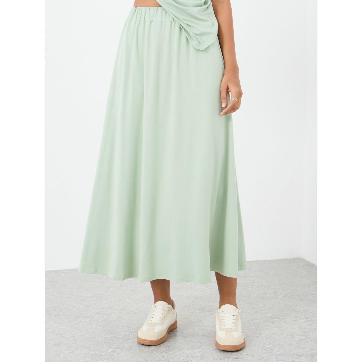 طقم منسق من تنورة وبلوزة بحافة غير متماثلة-women-clothing-coordsets-image-4