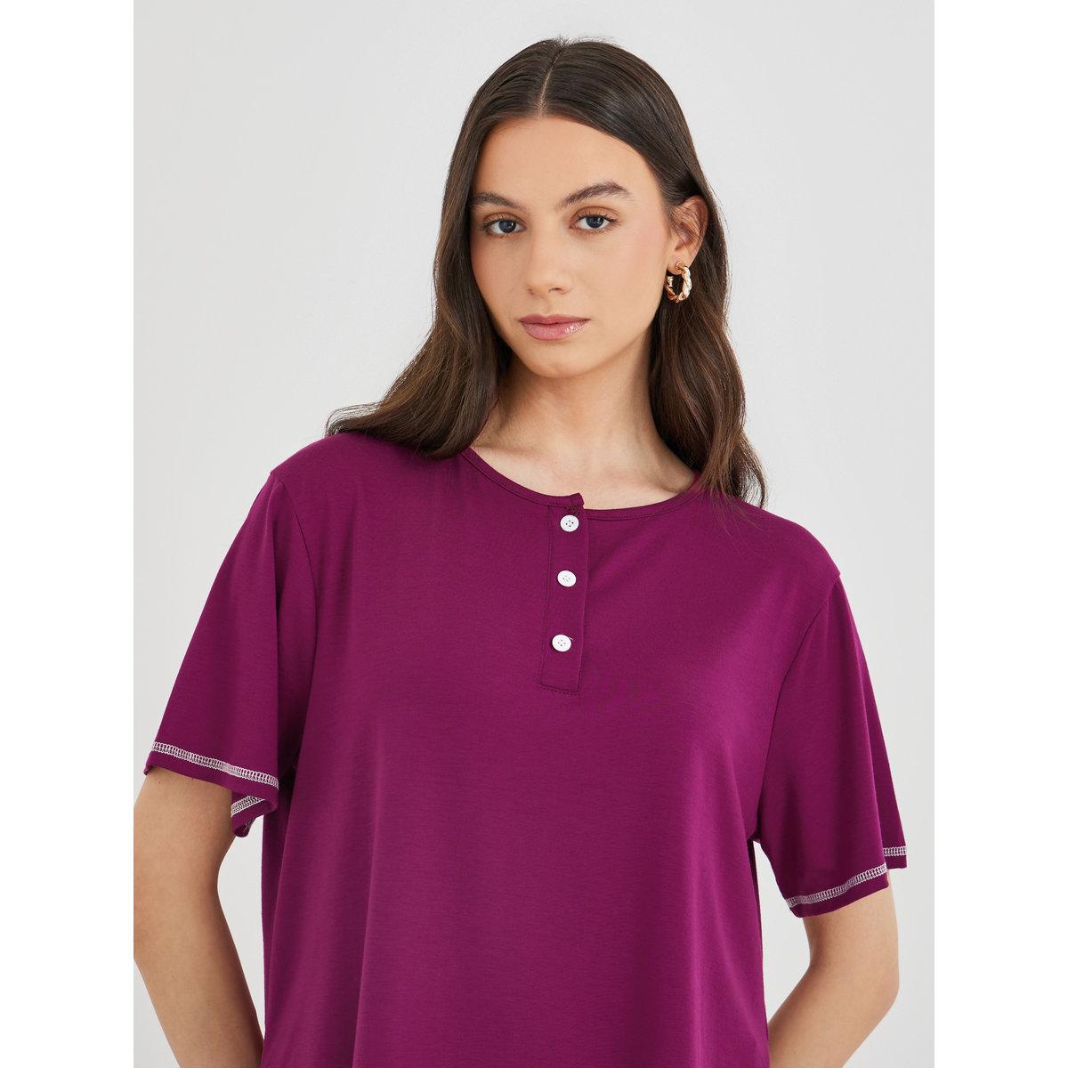 Styli Women Overlock Seam T-Shirt and Pants Co-Ords-women-clothing-coordsets-image-3