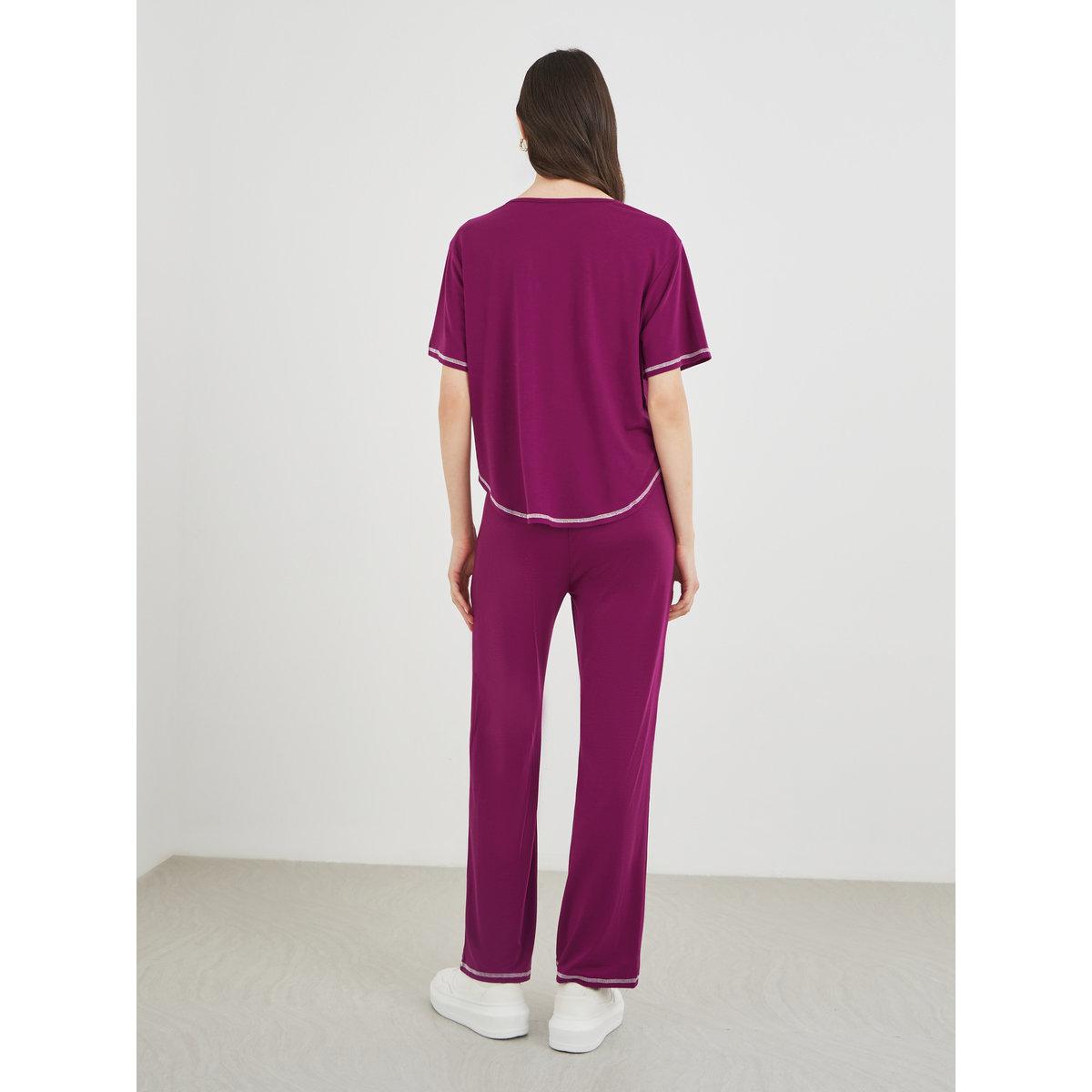 Styli Women Overlock Seam T-Shirt and Pants Co-Ords-women-clothing-coordsets-image-4