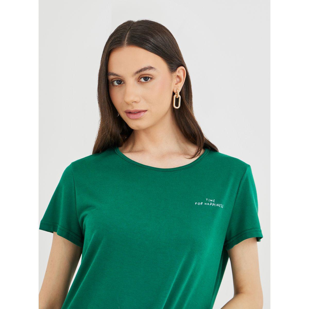 Styli Slogan Print Short Sleeve T-Shirt and Joggers Co-Ords-women-clothing-coordsets-image-4