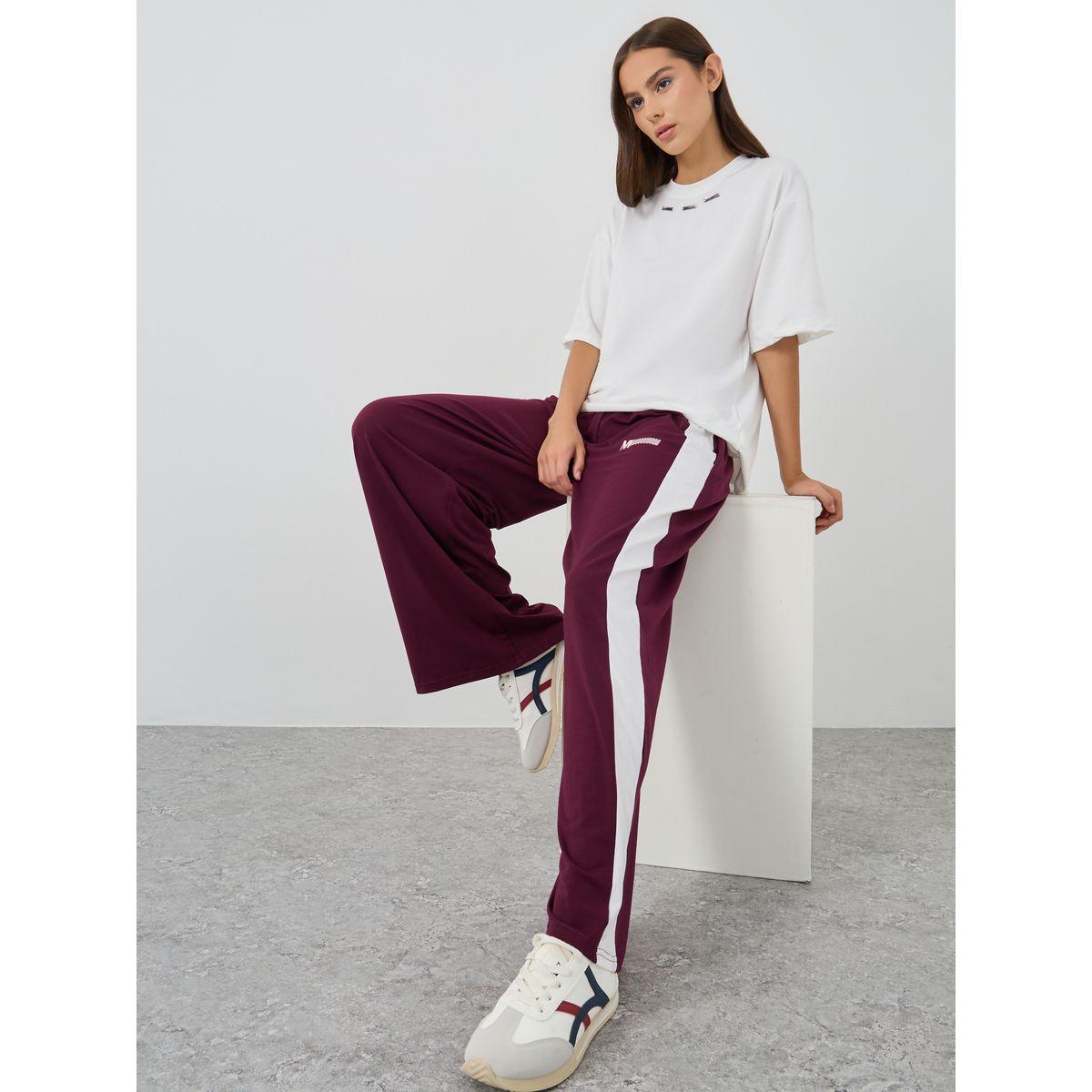 Styli Side Panel Elasticated Waistband Loose Fit Joggers-women-clothing-bottoms-joggers-image-1