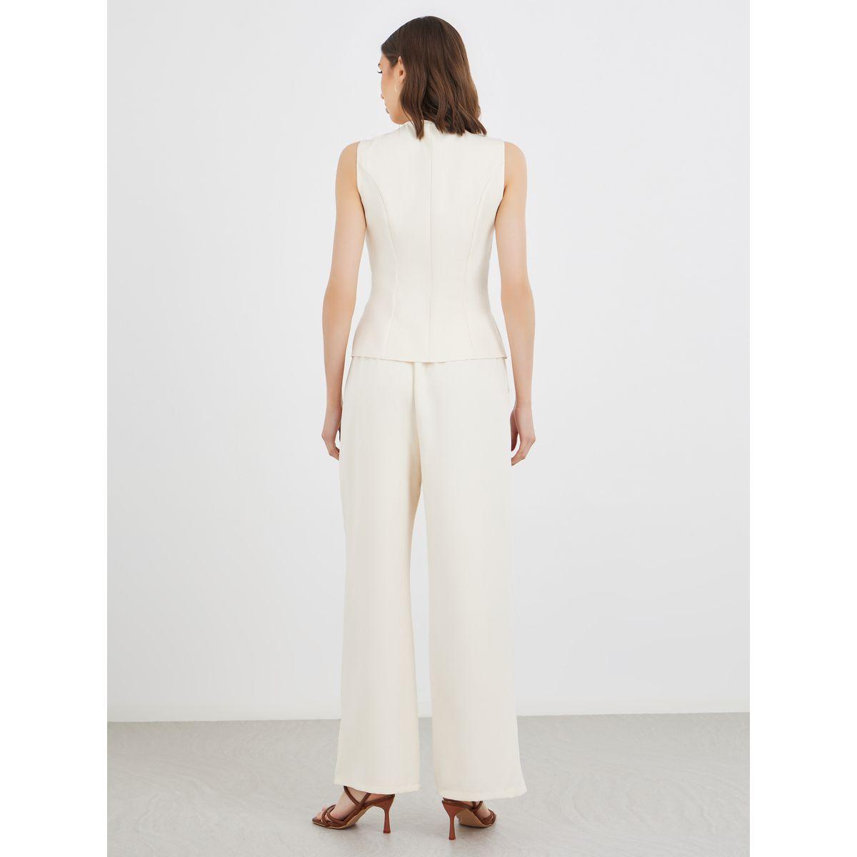 Styli Buttoned Sleeveless Top and Pants Co-Ords-women-clothing-coordsets-image-5