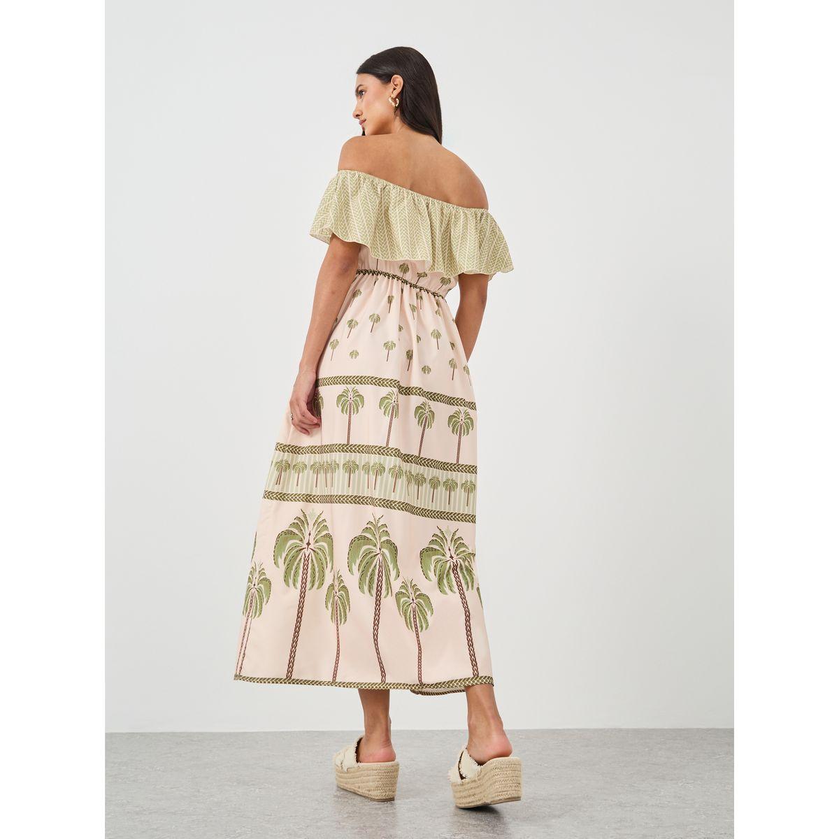 Styli Printed Off Shoulder A-Line Maxi Dress-women-clothing-dresses-image-5