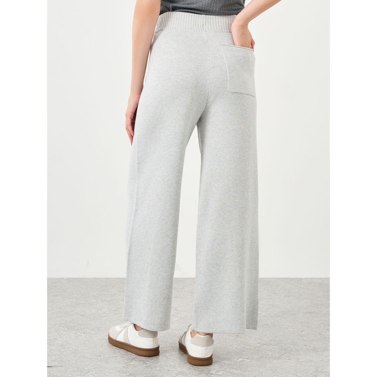 Styli Flat Knit Wide Leg Pants with Drawstring Waist-women-clothing-bottoms-trousers-image-4