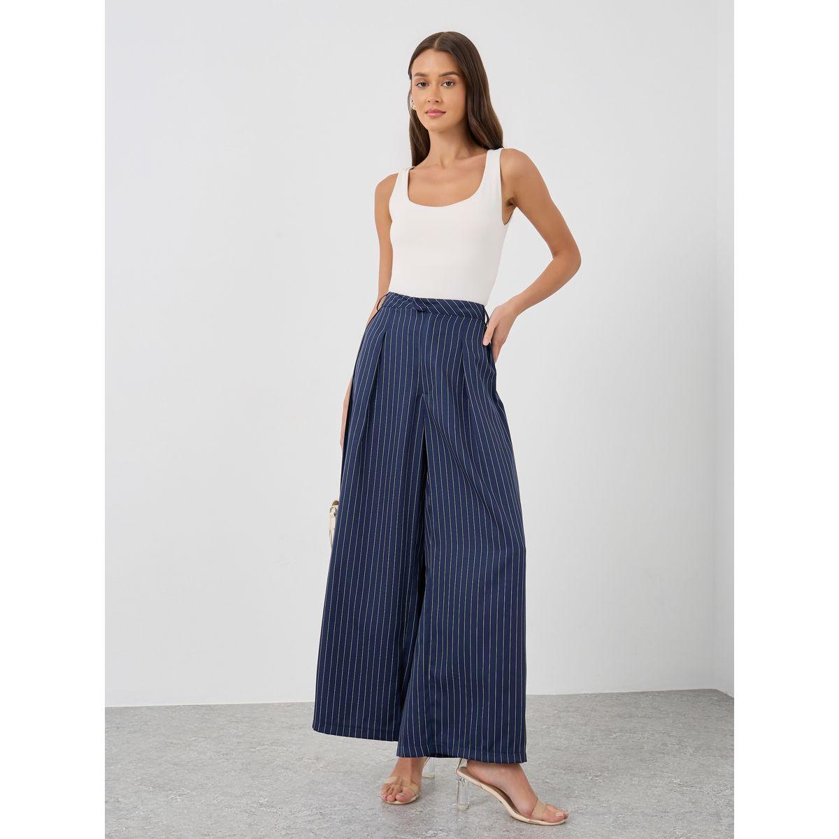 Styli Striped Tailored Wide Leg Pants-women-clothing-bottoms-trousers-image-1