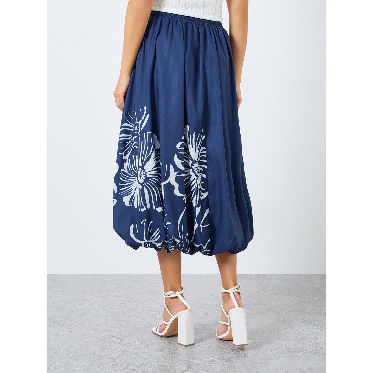 تنورة بقصة بالون وطبعة زهور-women-clothing-bottoms-skirts-image-4