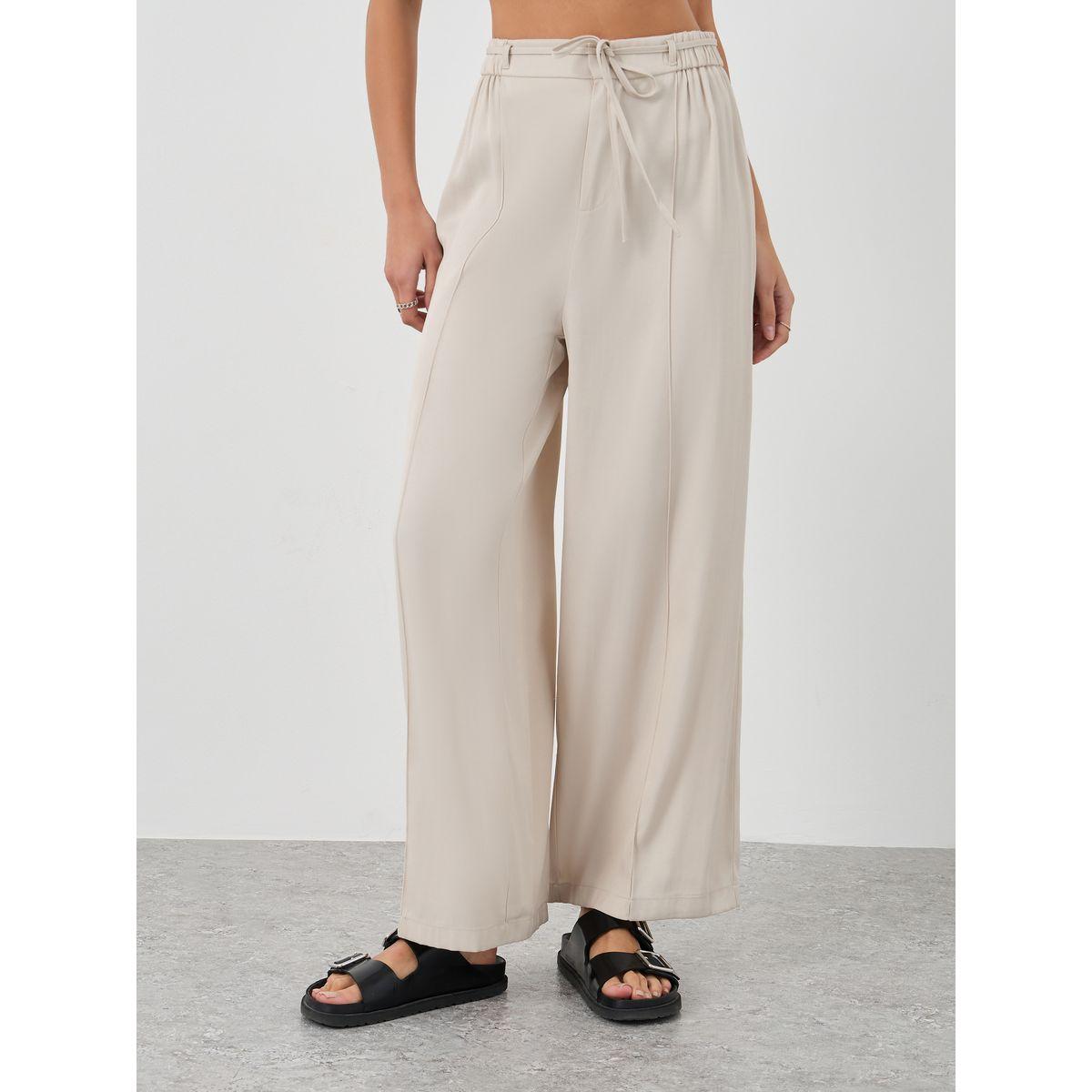 Styli Elasticated Waistband Wide Leg Jeans with Drawstring-women-clothing-bottoms-jeans-image-2