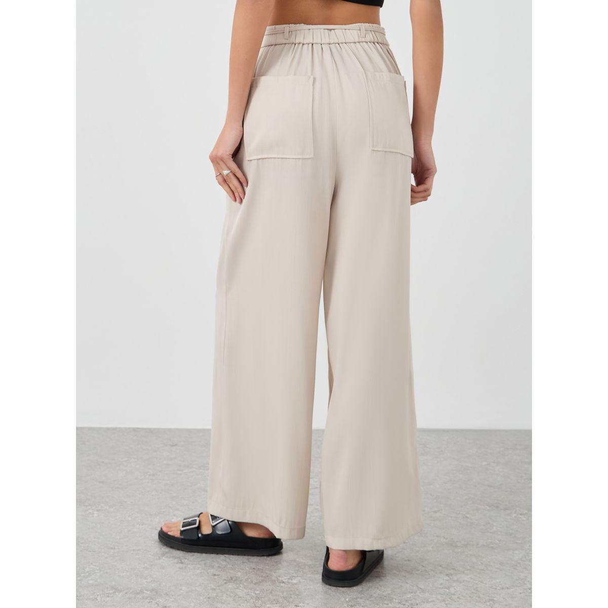 Styli Elasticated Waistband Wide Leg Jeans with Drawstring-women-clothing-bottoms-jeans-image-4