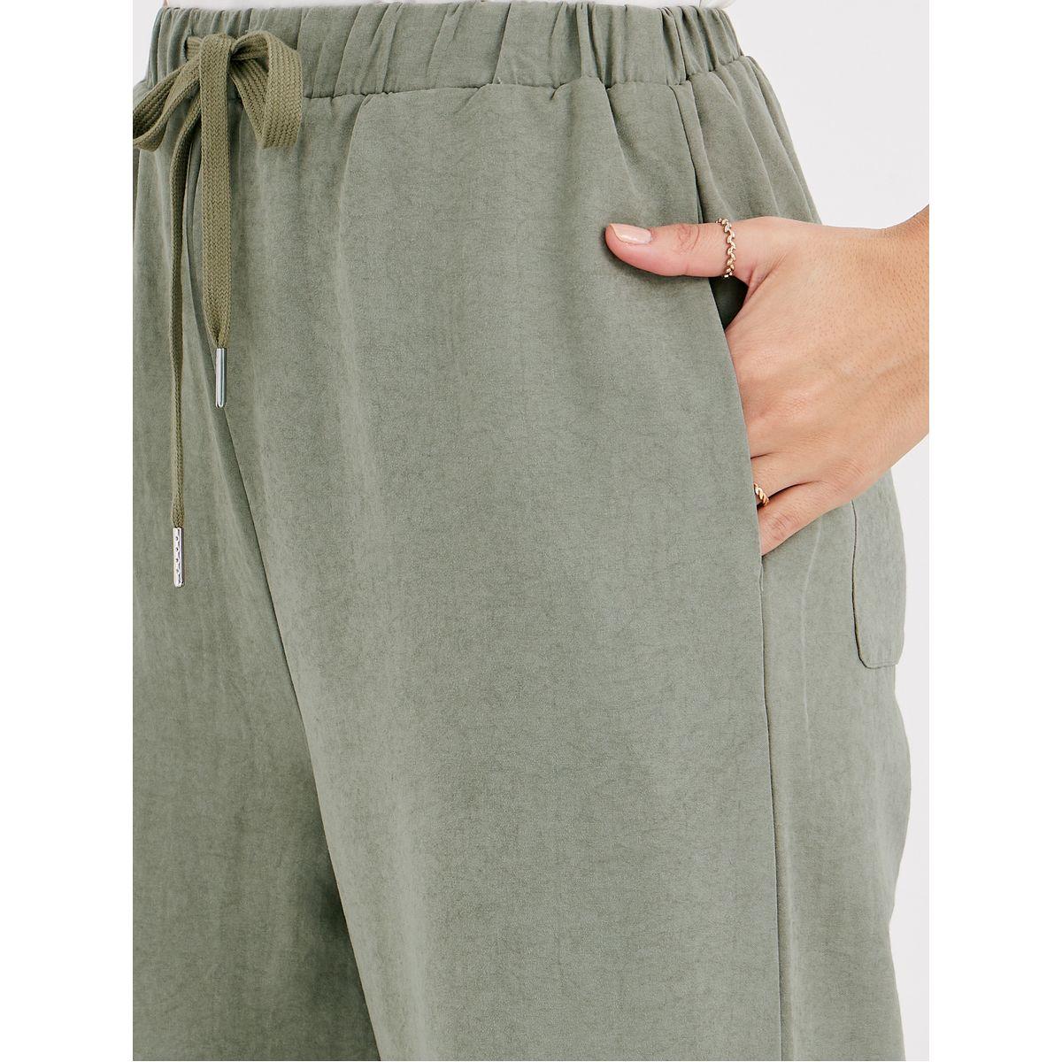 بنطال سادة بأرجل واسعة مع رباط خصر-women-clothing-bottoms-trousers-image-2