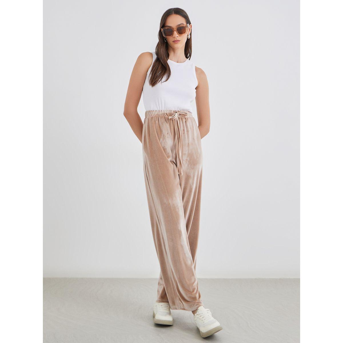 جوغر بقصة أرجل واسعة مع أربطة خصر-women-clothing-bottoms-joggers-image-1