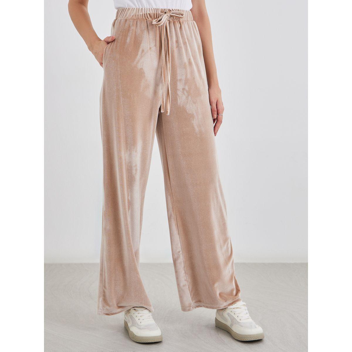جوغر بقصة أرجل واسعة مع أربطة خصر-women-clothing-bottoms-joggers-image-2