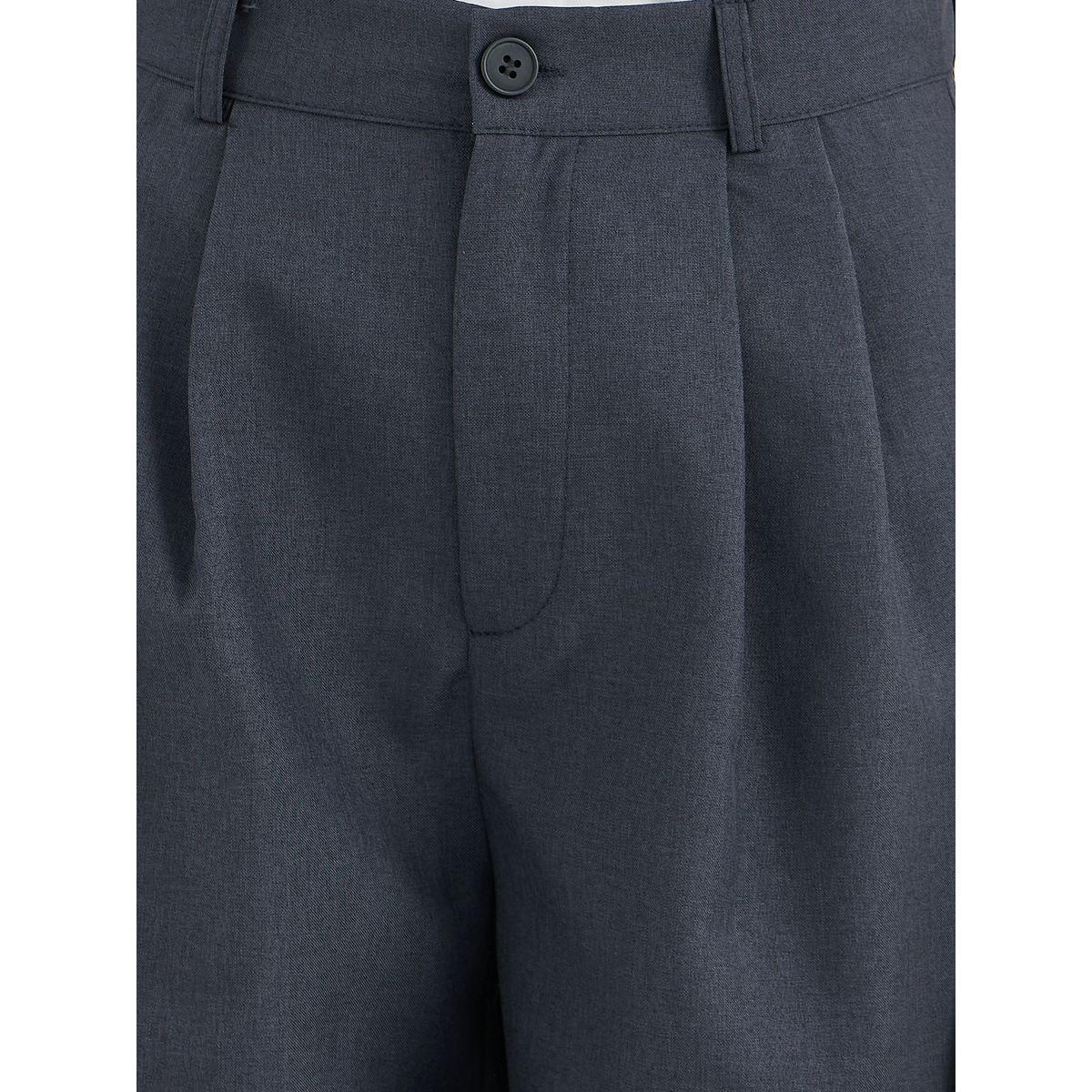 Styli Solid Pleated Wide Leg Pants-women-clothing-bottoms-trousers-image-3