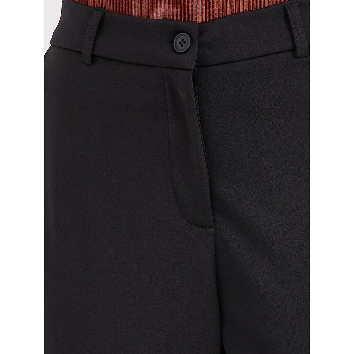 Styli Solid Flat Front Flared Pants-women-clothing-bottoms-joggers-image-3