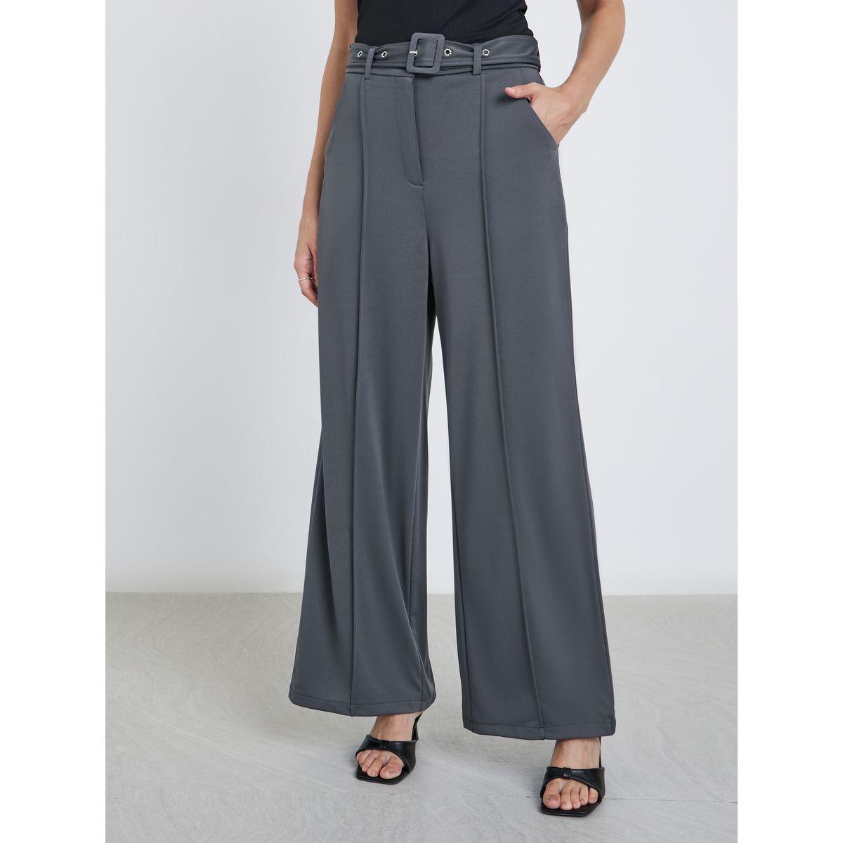 بنطال بأرجل واسعة وتفاصيل محزوزة-women-clothing-bottoms-trousers-image-2