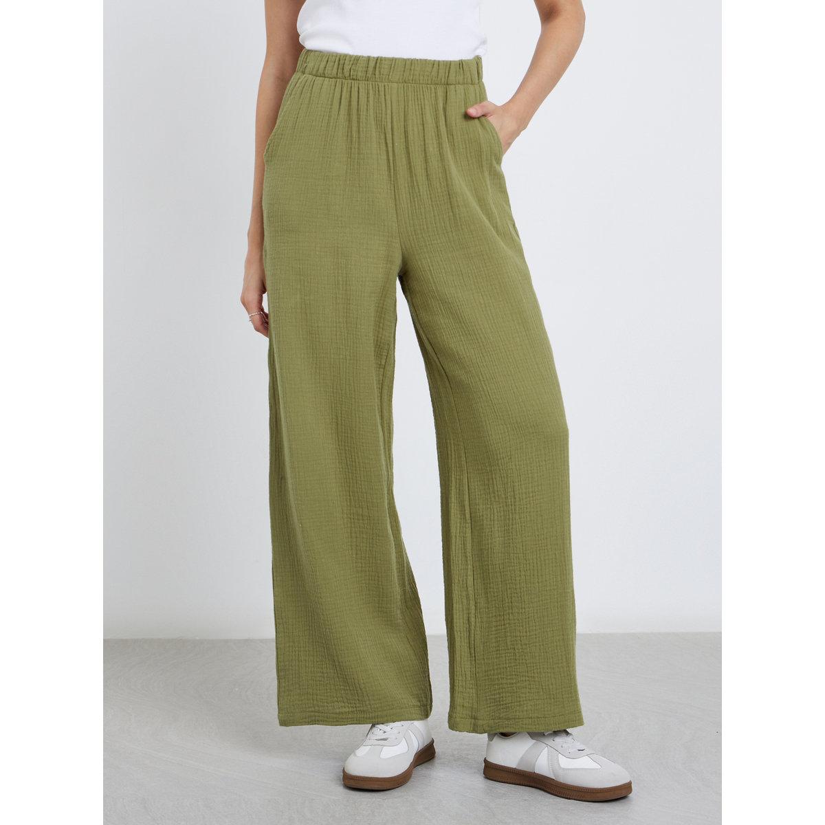 بنطال بأرجل واسعة مع جيوب-women-clothing-bottoms-trousers-image-2