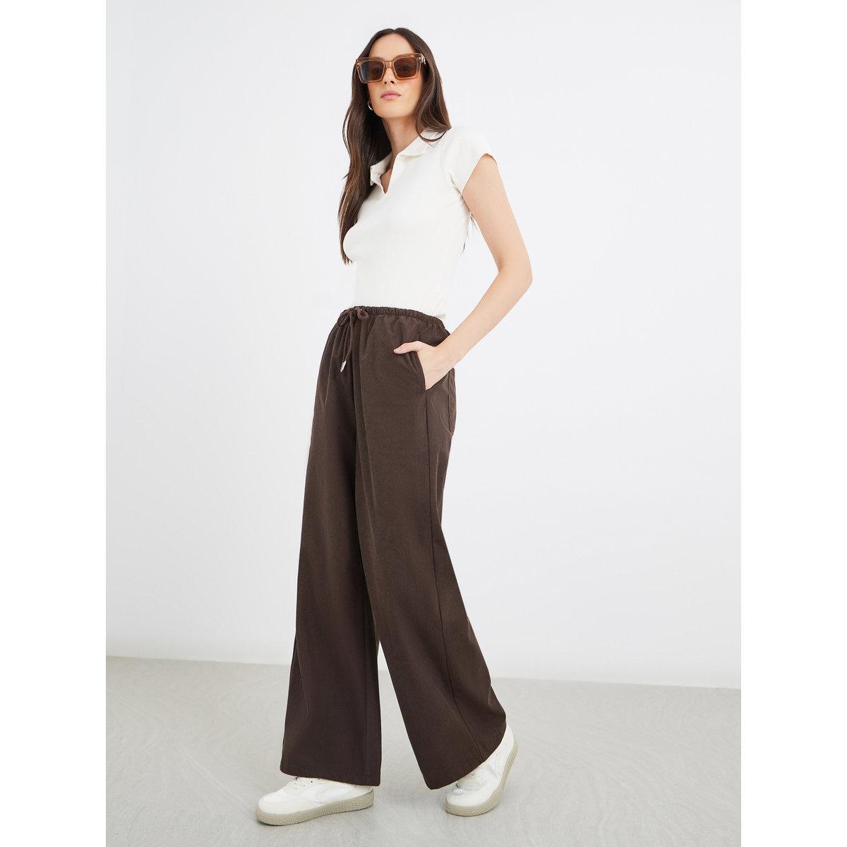 بنطال بقصة مريحة مع أربطة-women-clothing-bottoms-trousers-image-2