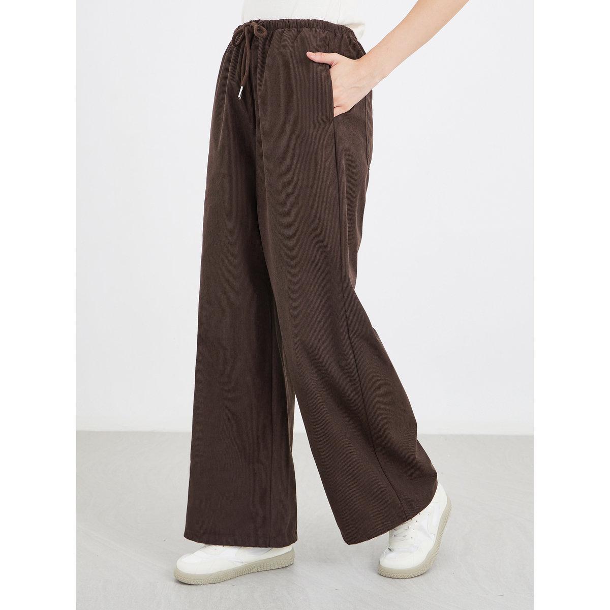 بنطال بقصة مريحة مع أربطة-women-clothing-bottoms-trousers-image-3