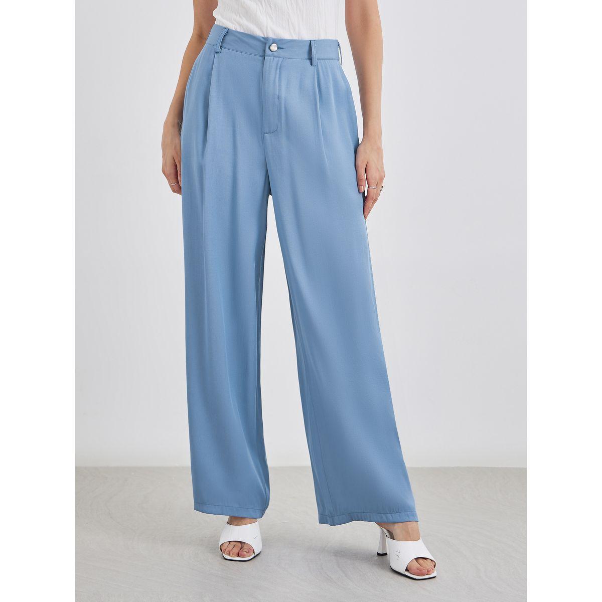 Styli Tailored Wide Leg Denim Pants-women-clothing-bottoms-trousers-image-2