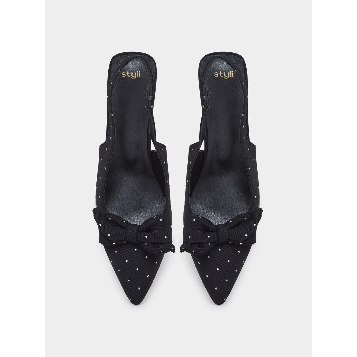 Styli Rhinestone Bow Detail Sling Back Shoes-women-shoes-sandals-heeled-image-5