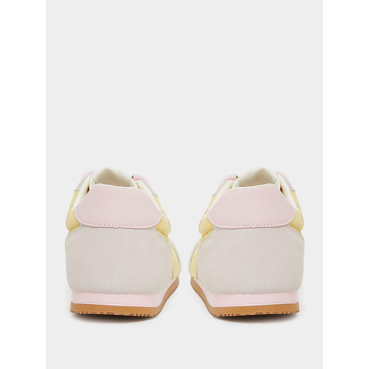 Styli Panelled Side Striped Lace Up Sneakers-women-shoes-sneakers-image-5