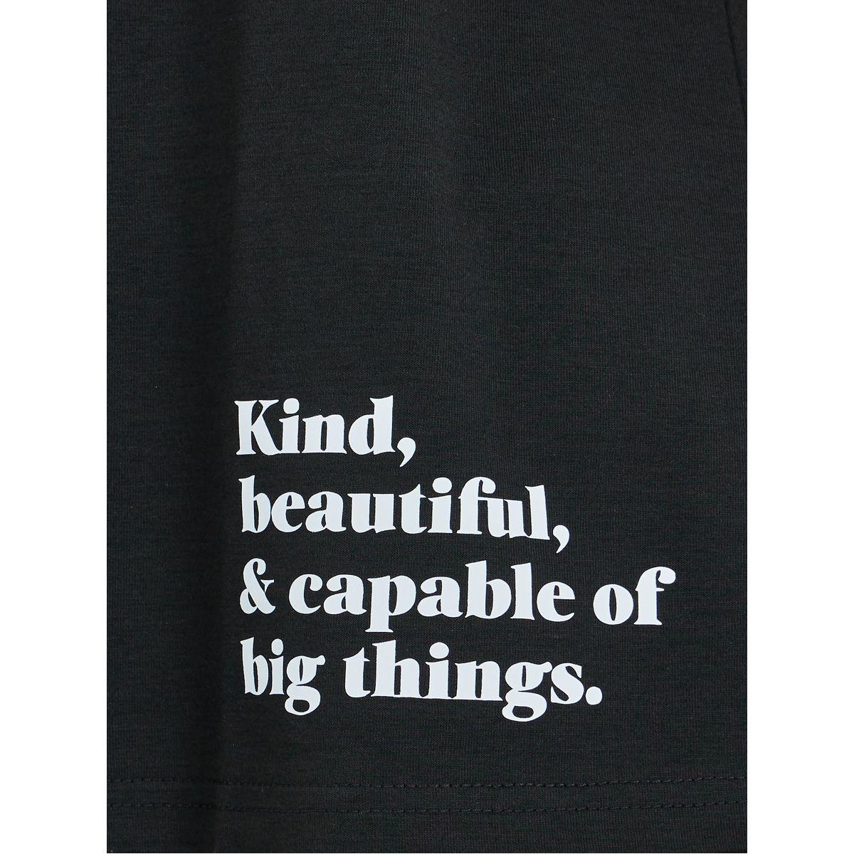 تيشيرت بطبعة كتابة وقصة عادية-women-clothing-tshirts-image-3