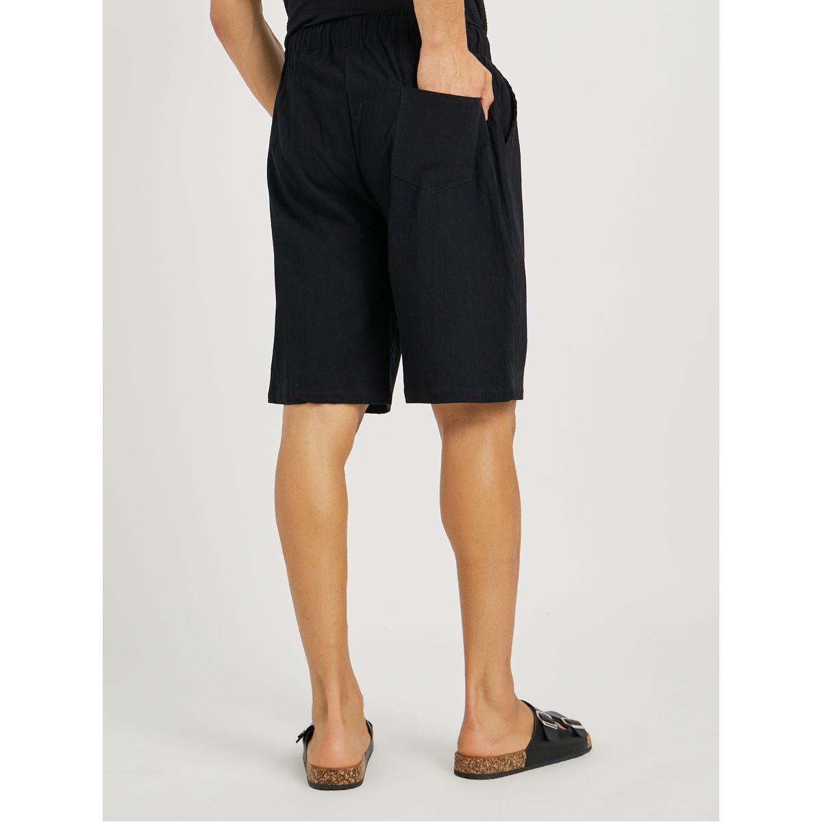 شورت برمودا سادة برباط خصر-men-clothing-bottoms-shorts-image-4
