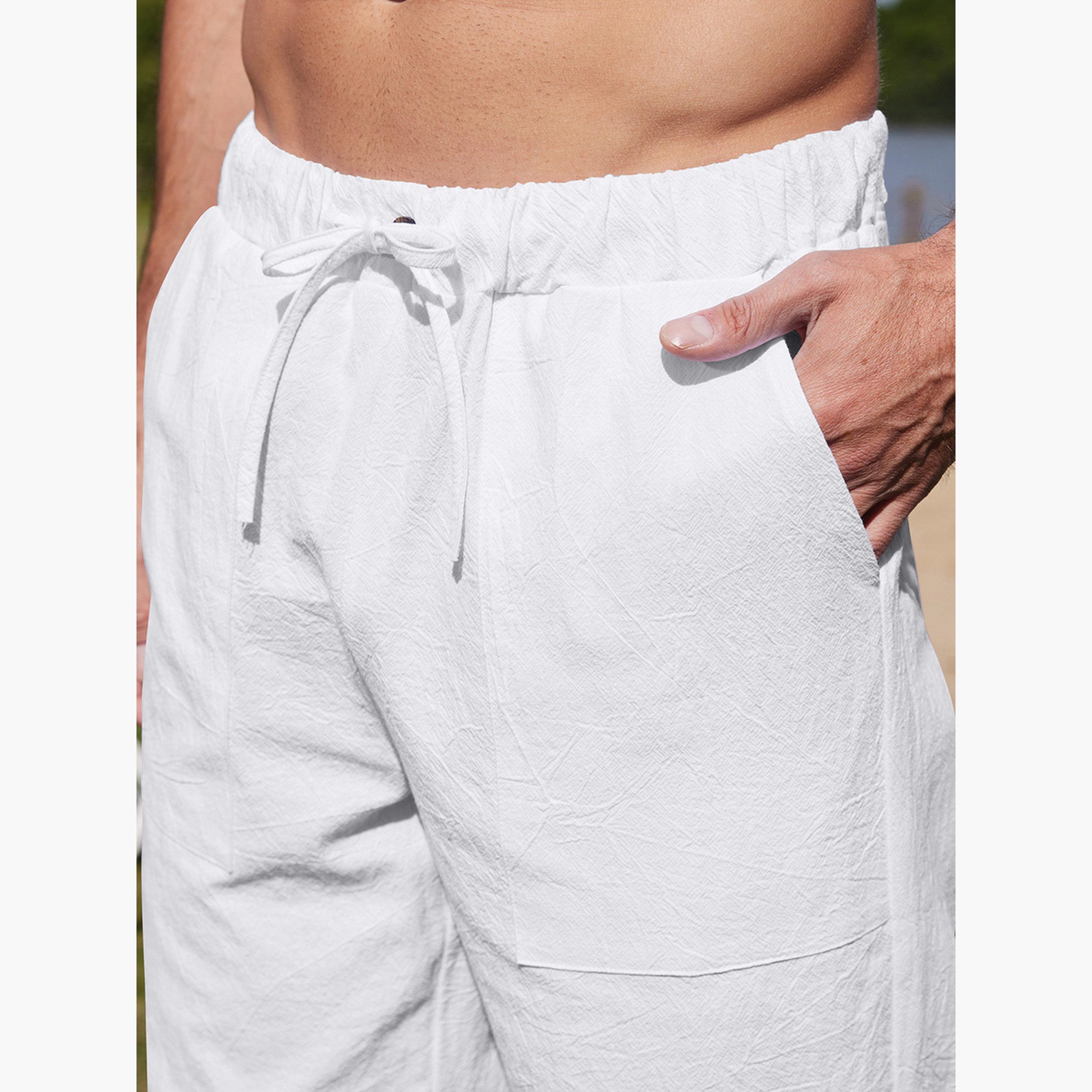 Take Two Men Solid Drawstring Waist Relaxed Fit Pants-men-clothing-bottoms-trousersandchinos-trousers-image-6