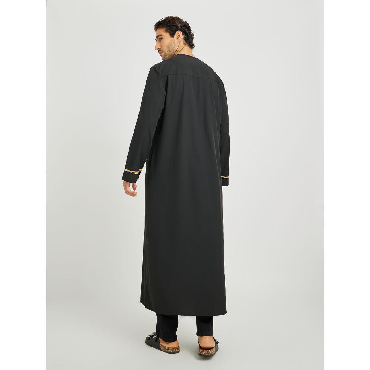 قميص ثوب بياقة دائرية وأكمام طويلة-men-clothing-shirts-image-5