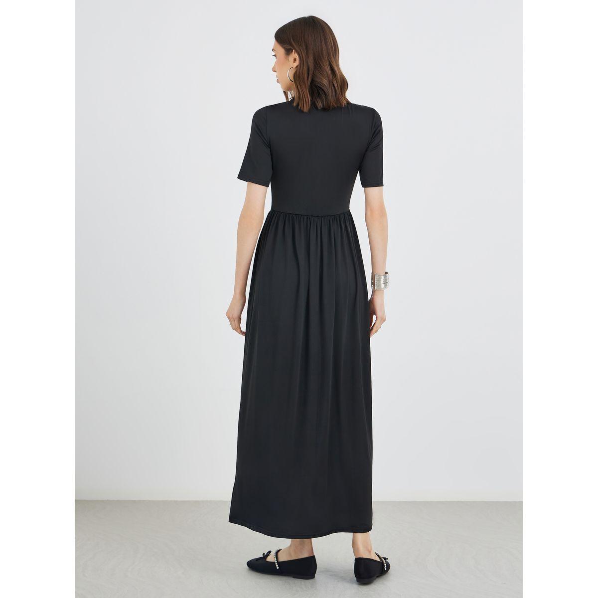 Styli Color Block Short Sleeve Round Neck Maxi Dress-women-clothing-dresses-image-5