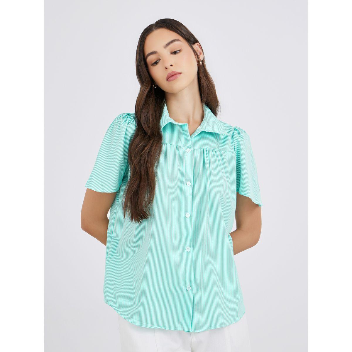Styli Striped Buttoned Oversized Shirt-women-clothing-shirtsandblouses-shirts-image-1